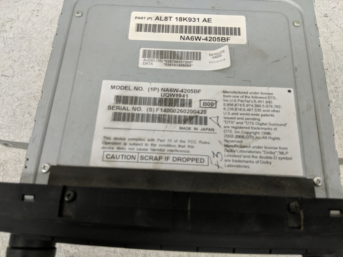 2010 Ford Escape Radio AM FM Cd Player Receiver Replacement P/N:AL8T 18K931 AE Fits OEM Used Auto Parts - Oemusedautoparts1.