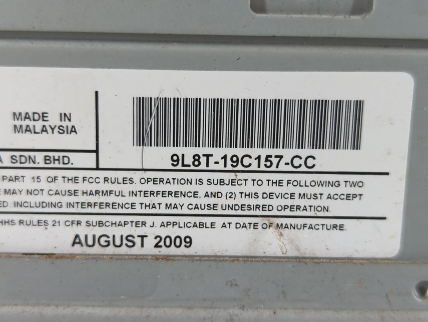 2010 Ford Escape Radio AM FM Cd Player Receiver Replacement P/N:9L8T-19C157-CC Fits OEM Used Auto Parts - Oemusedautoparts1.