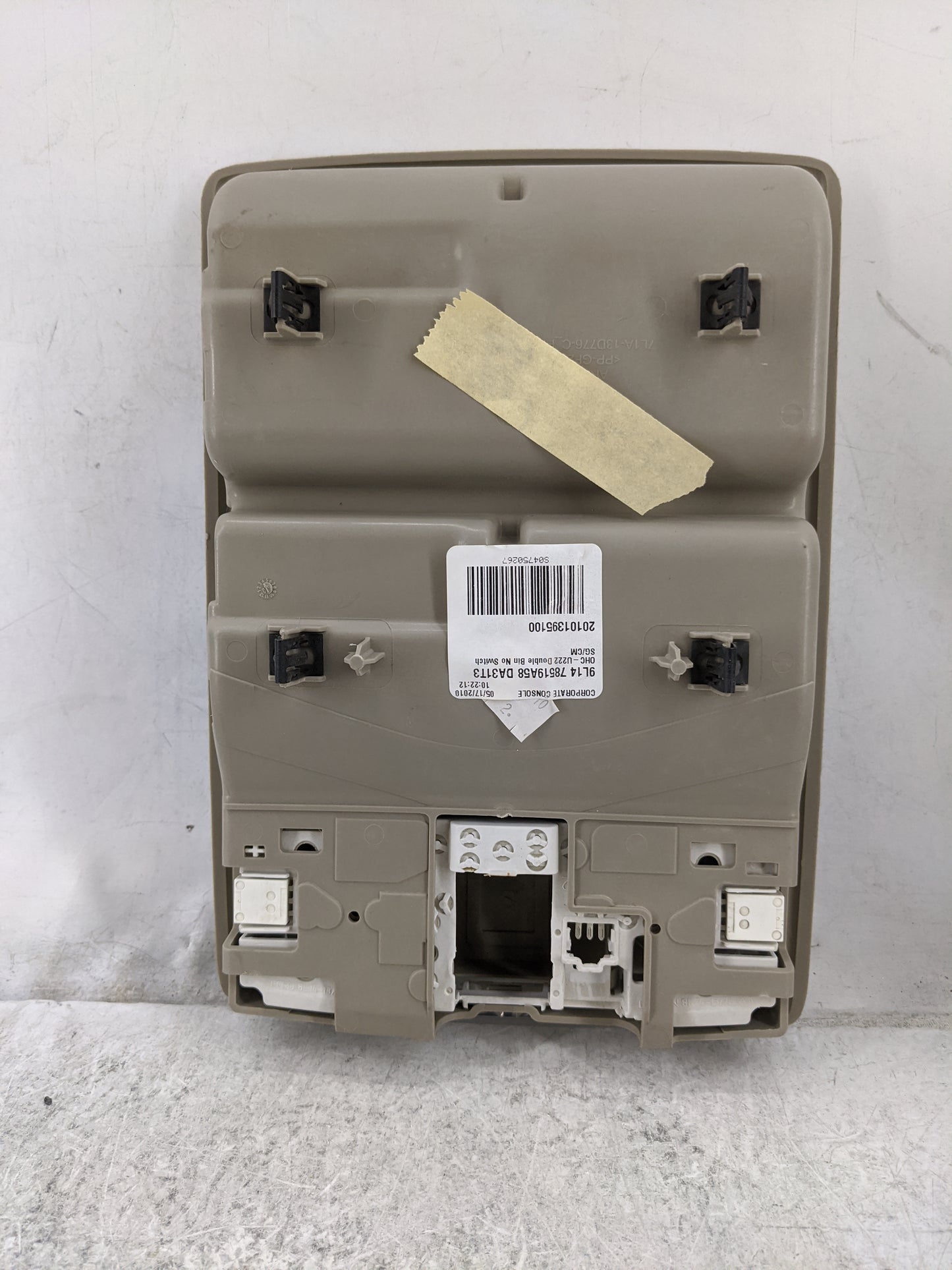 2010 Ford Expedition Overhead Roof Console Tan - Oemusedautoparts1.com