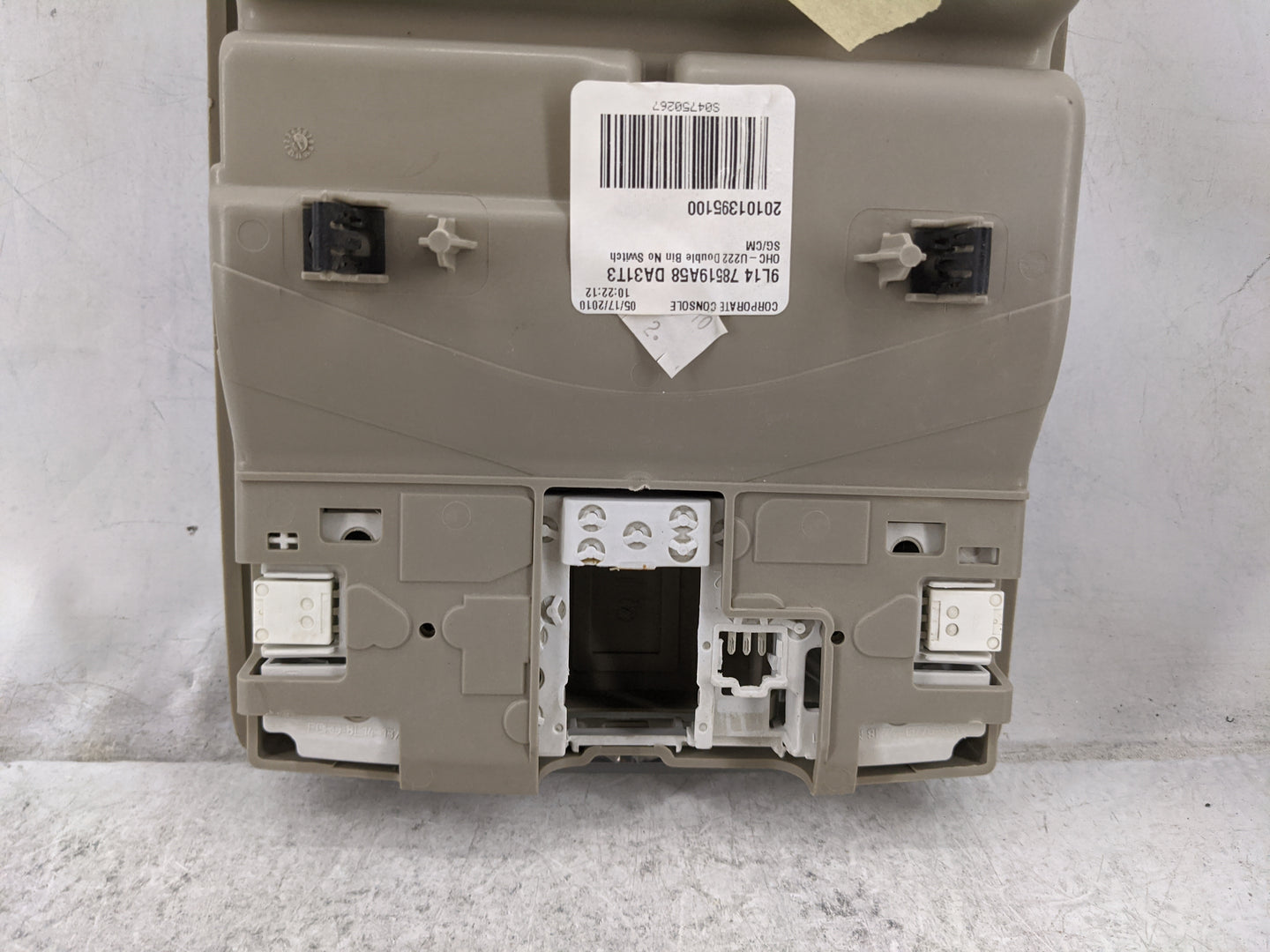 2010 Ford Expedition Overhead Roof Console Tan - Oemusedautoparts1.com