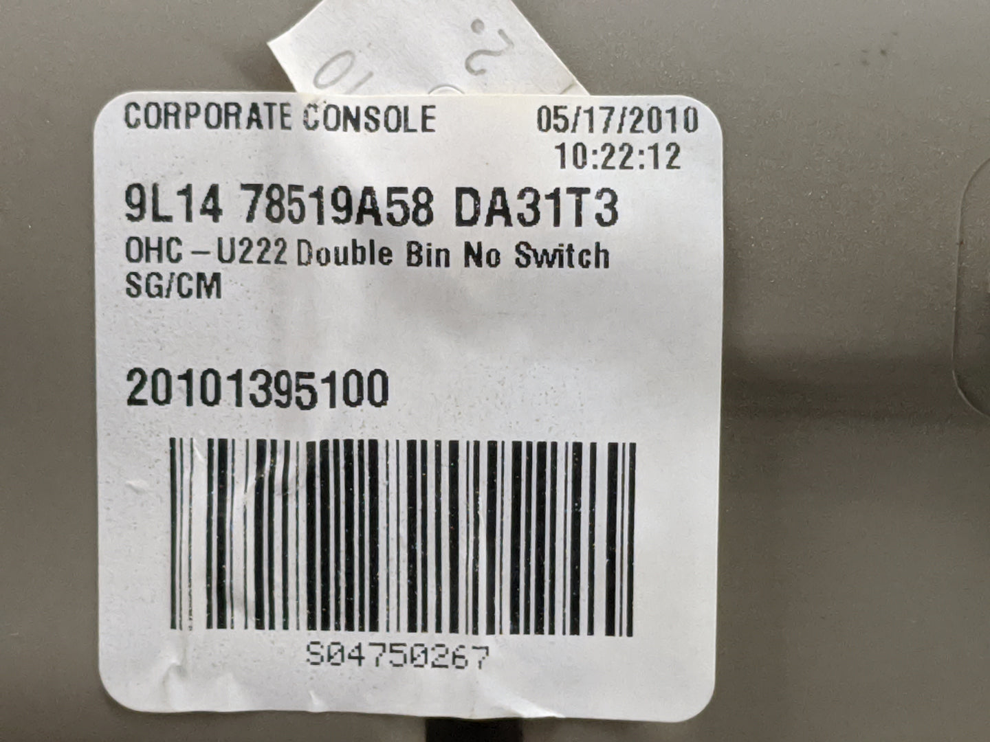 2010 Ford Expedition Overhead Roof Console Tan - Oemusedautoparts1.com