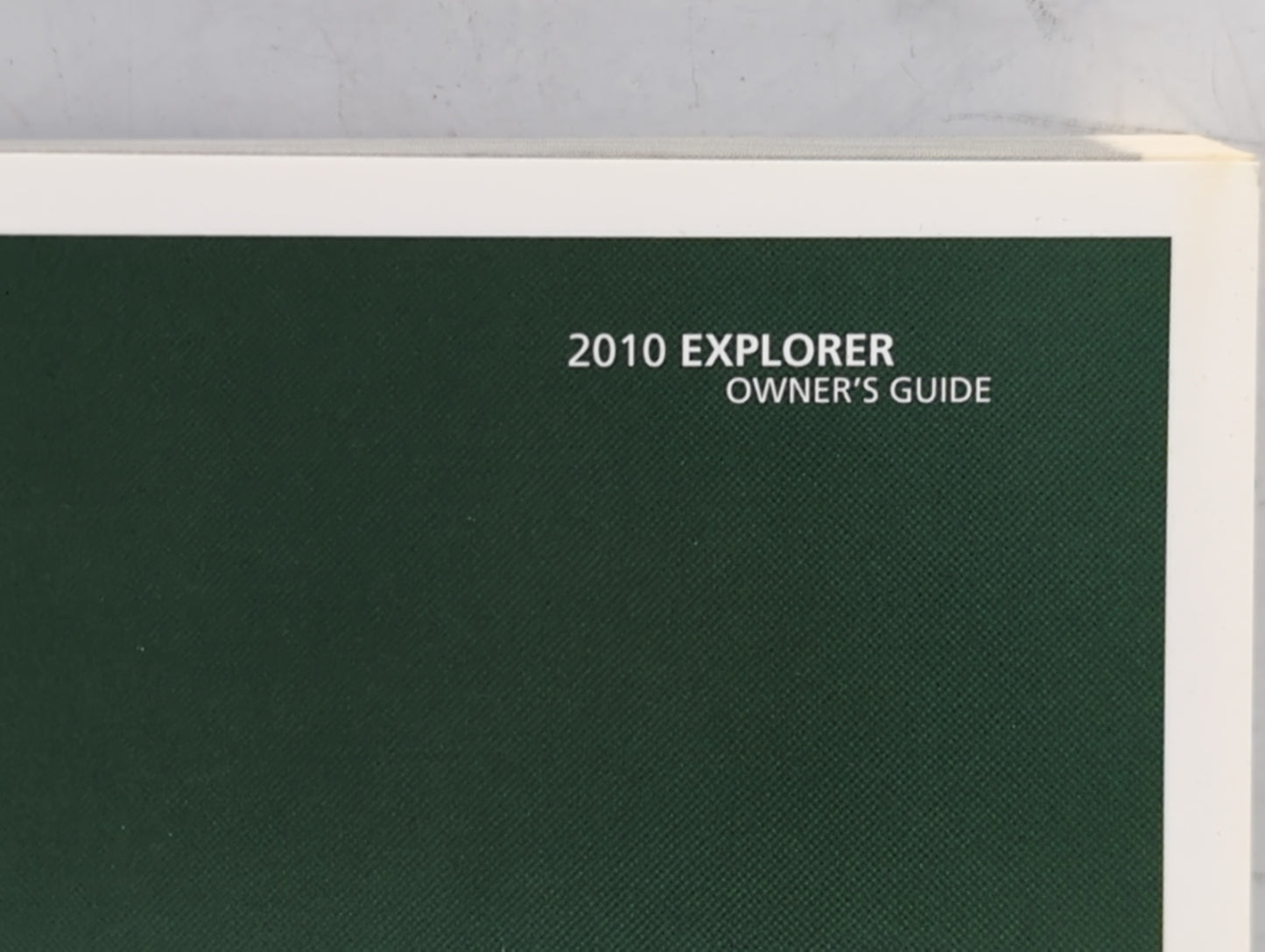 2010 Ford Explorer Owners Manual Book Guide P/N:AL2J 19A321 AA OEM Used Auto Parts - Oemusedautoparts1.com