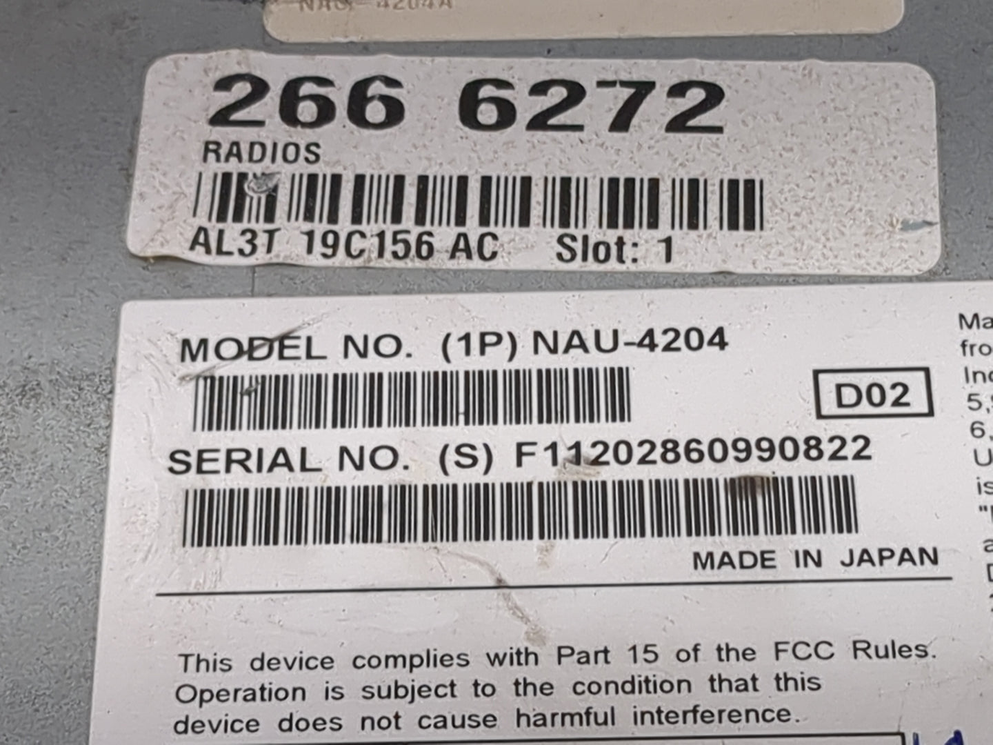 2010 Ford F-150 Radio AM FM Cd Player Receiver Replacement P/N:9090309974 DP8W-4200 Fits OEM Used Auto Parts - Oemusedautopa