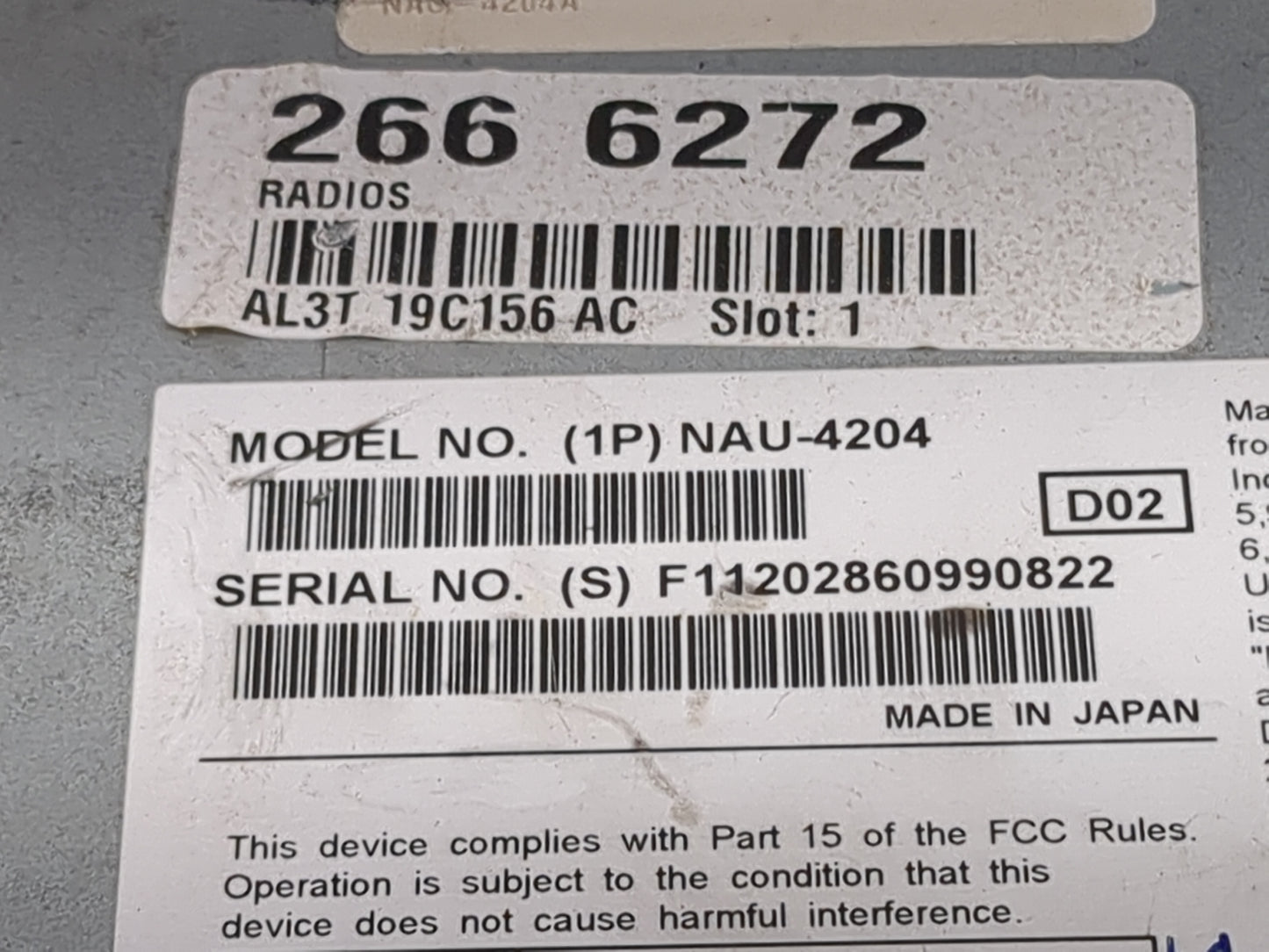 2010 Ford F-150 Radio AM FM Cd Player Receiver Replacement P/N:9090309974 DP8W-4200 Fits OEM Used Auto Parts - Oemusedautopa