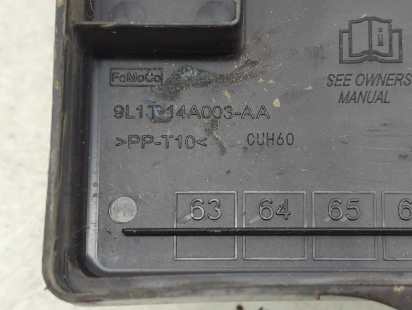 2009-2010 Ford F-150 Fusebox Fuse Box Panel Relay Module P/N:9L1T-14A003-AA Fits Fits 2009 2010 OEM Used Auto Parts - Oemuse