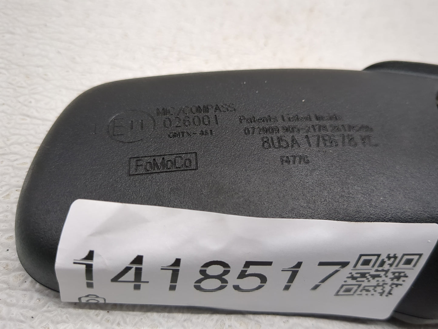 2009-2010 Ford F-150 Interior Rear View Mirror Replacement OEM P/N:026001 GNTX-451 Fits OEM Used Auto Parts - Oemusedautopar