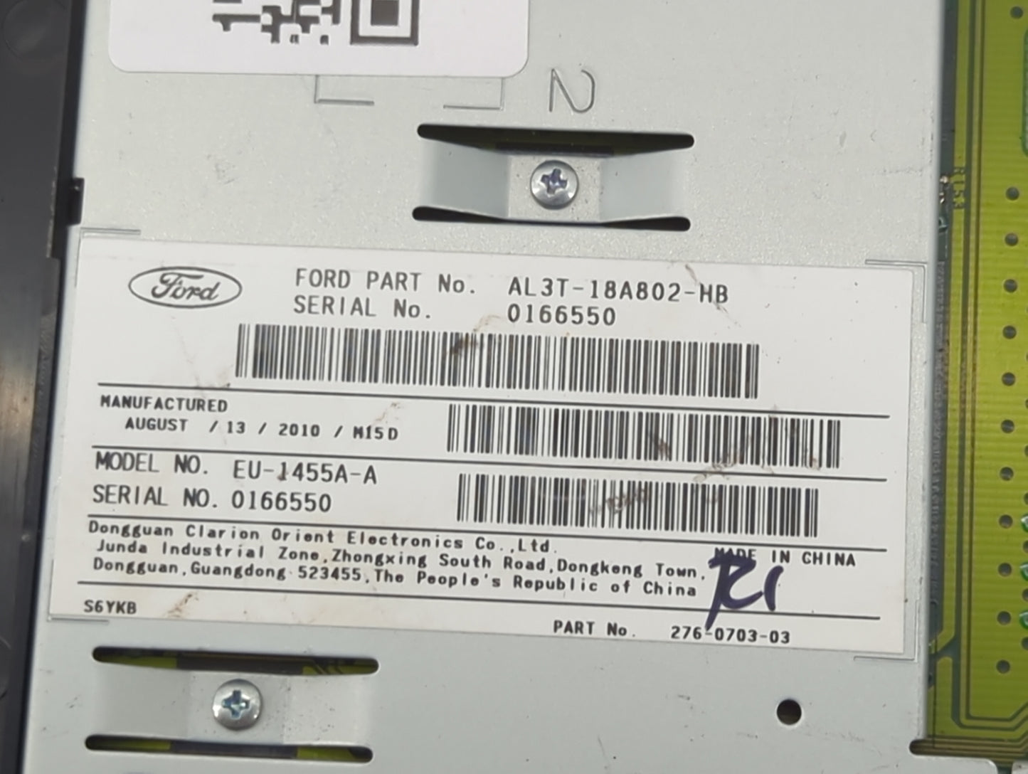 2010 Ford F-150 Climate Control Module Temperature AC/Heater Replacement P/N:AL3T-18A802-HB EU-1455A-A, 276-0703-03 Fits OEM