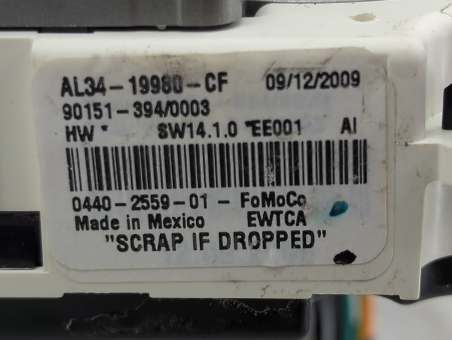 2010 Ford F150 Pickup Climate Control Module Temperature AC/Heater Replacement P/N:AL34-19980-CF 2677047 Fits OEM Used Auto 