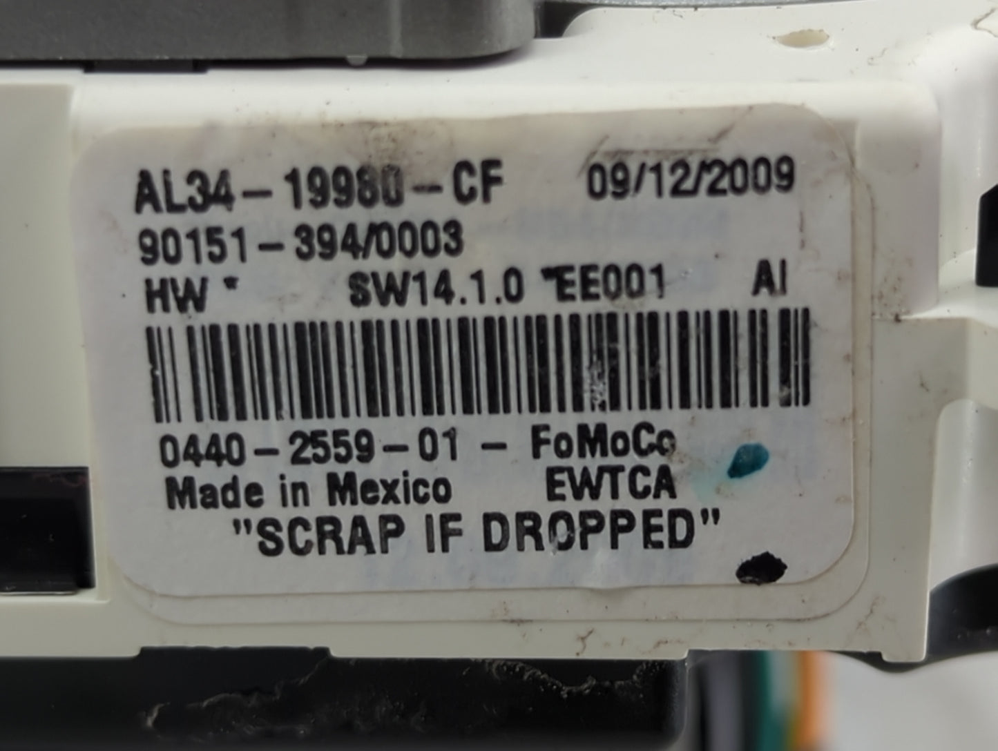 2010 Ford F150 Pickup Climate Control Module Temperature AC/Heater Replacement P/N:AL34-19980-CF 2677047 Fits OEM Used Auto 