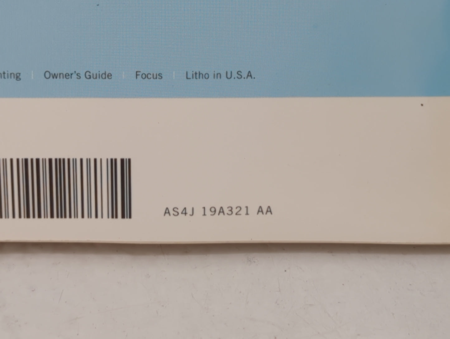 2010 Ford Focus Owners Manual Book Guide OEM Used Auto Parts - Oemusedautoparts1.com