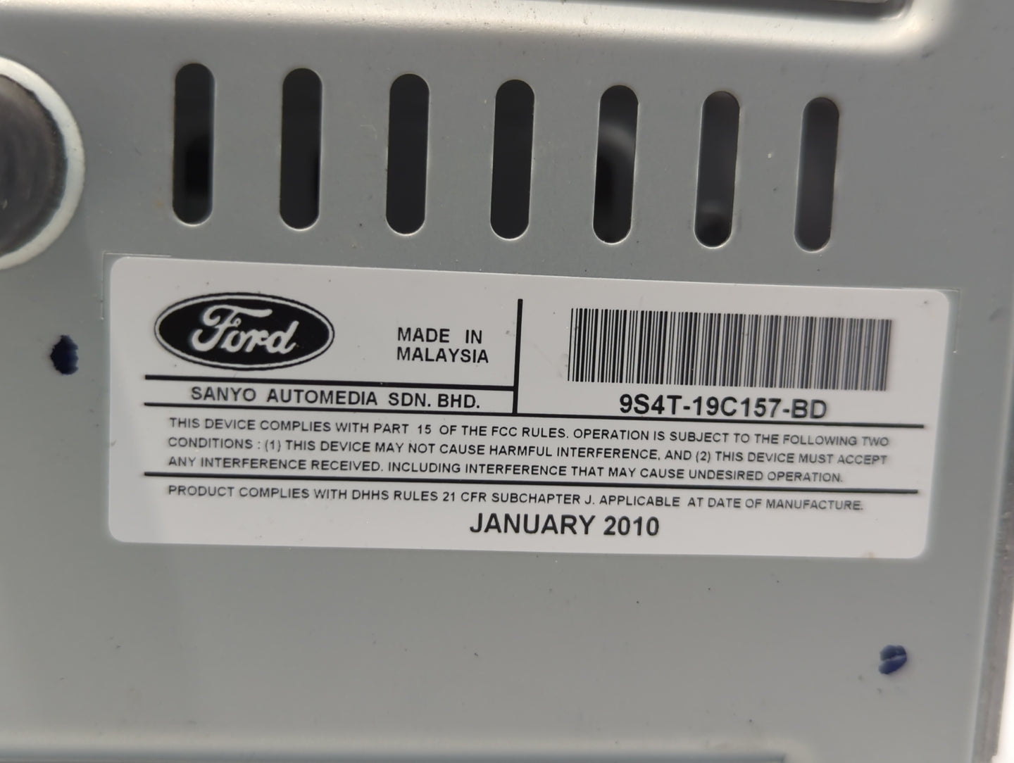 2010-2011 Ford Focus Radio AM FM Cd Player Receiver Replacement P/N:9S4T-19C157-BD 9S4T-19C157-AH Fits Fits 2010 2011 OEM Us