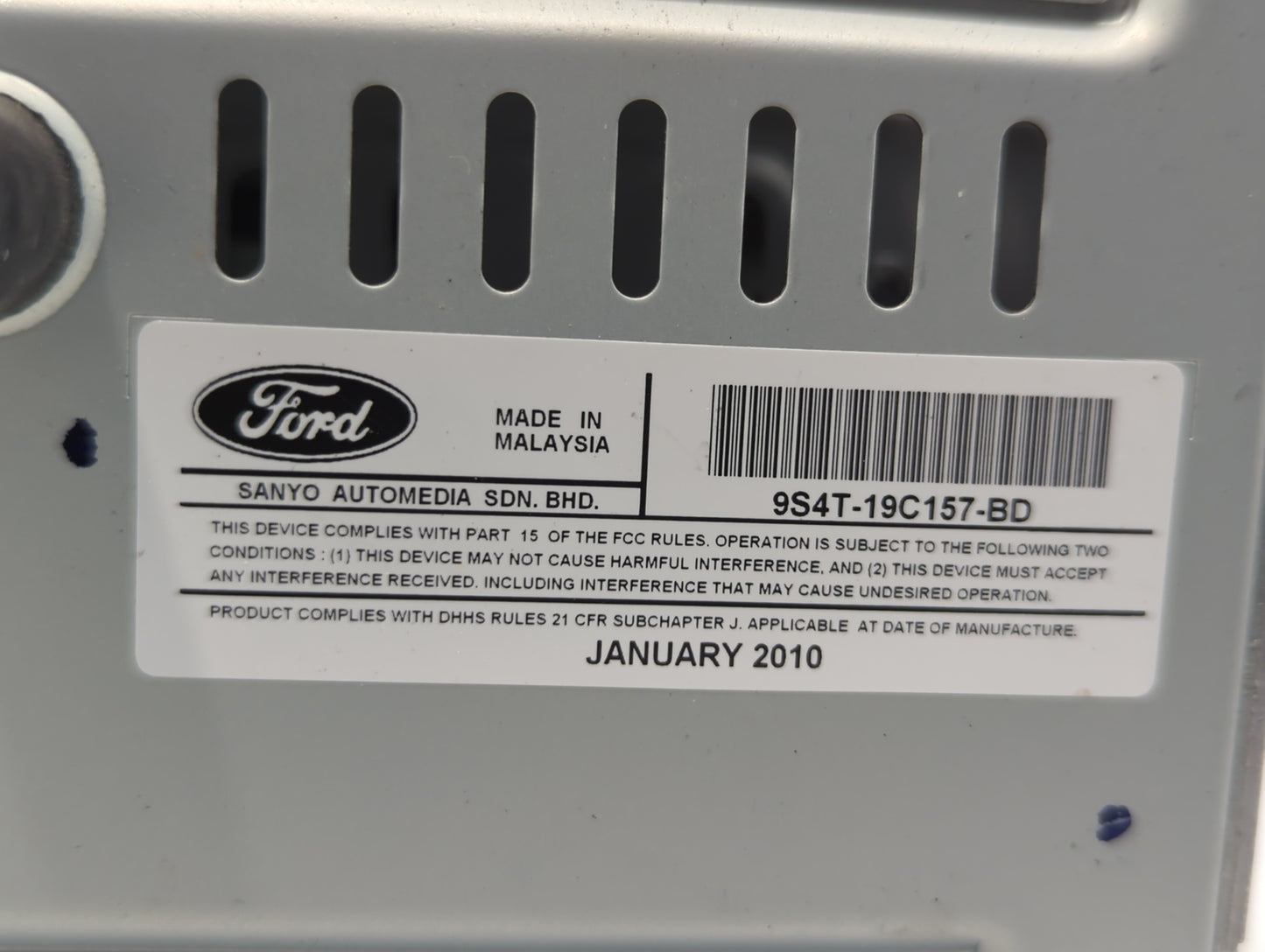 2010-2011 Ford Focus Radio AM FM Cd Player Receiver Replacement P/N:9S4T-19C157-BD 9S4T-19C157-AH Fits Fits 2010 2011 OEM Us
