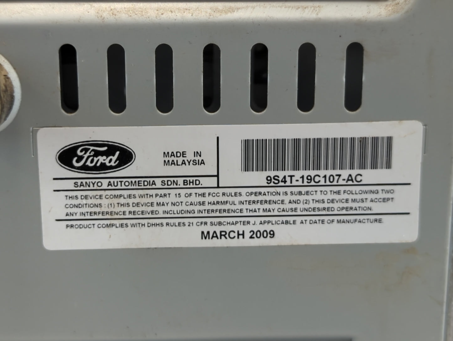 2009-2011 Ford Focus Am Fm Cd Player Radio Receiver - Oemusedautoparts1.com