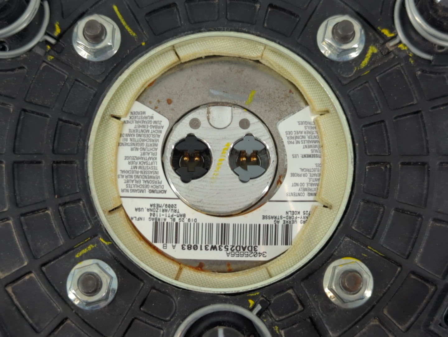 2008-2011 Ford Focus Air Bag Driver Left Steering Wheel Mounted Fits Fits 2008 2009 2010 2011 OEM Used Auto Parts - Oemuseda
