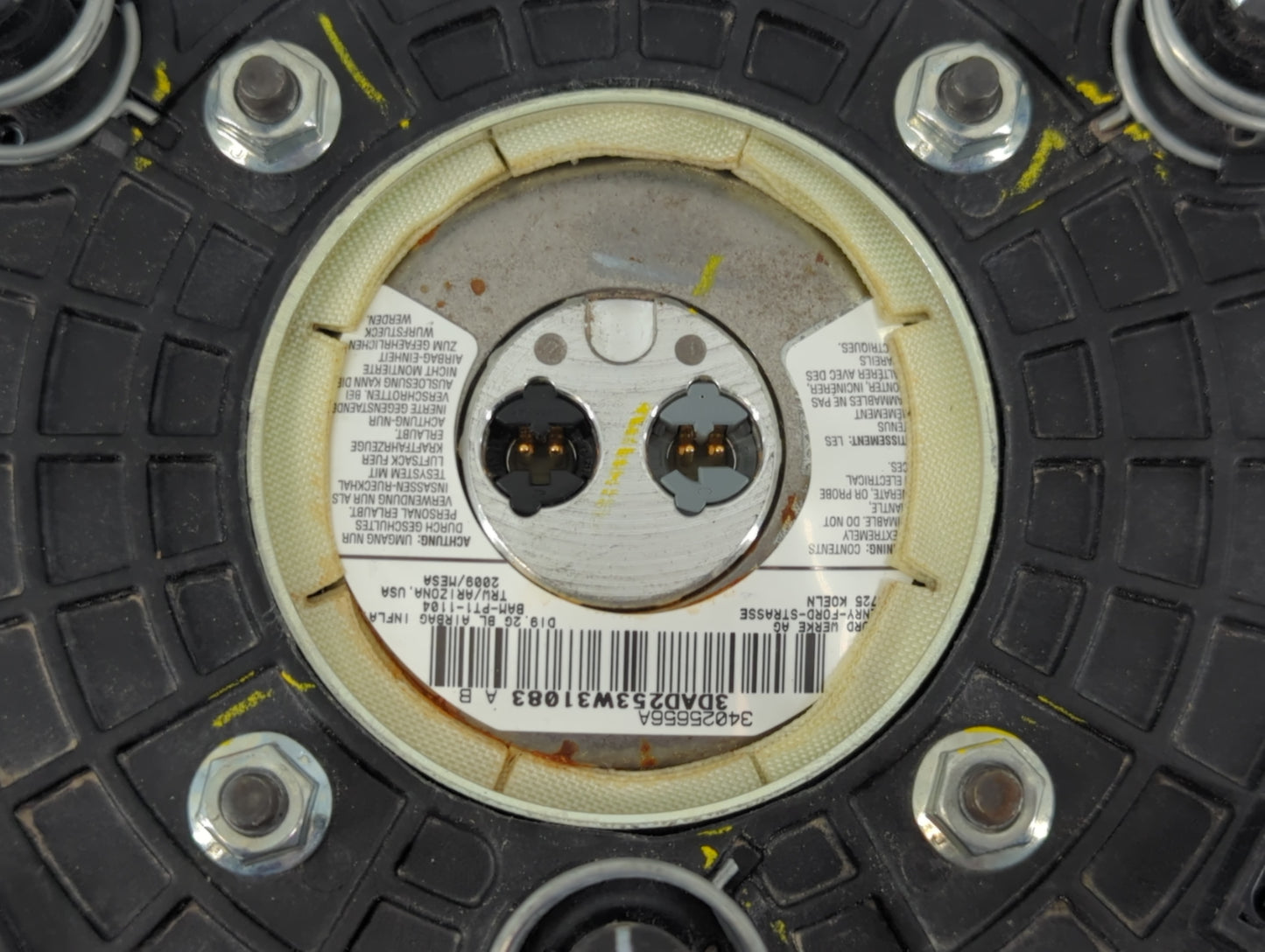 2008-2011 Ford Focus Air Bag Driver Left Steering Wheel Mounted Fits Fits 2008 2009 2010 2011 OEM Used Auto Parts - Oemuseda