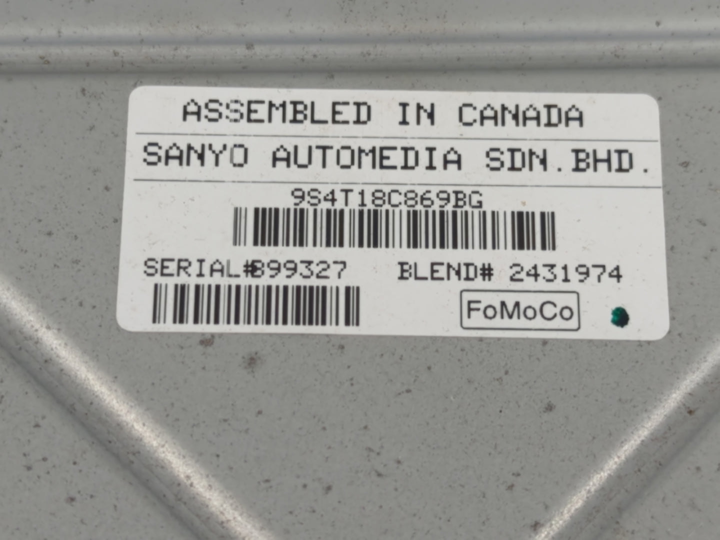 2009-2011 Ford Focus Radio AM FM Cd Player Receiver Replacement P/N:9S4T18C869BG Fits Fits 2009 2010 2011 OEM Used Auto Part