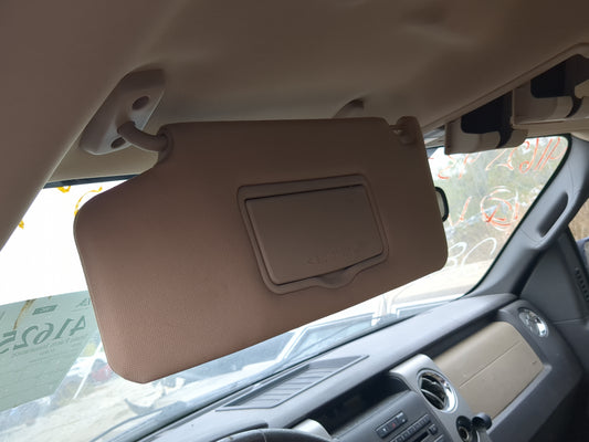 2010 Ford Ford F150 Pickup Sun Visor Shade Replacement Driver Left Mirror Fits Fits 2009 OEM Used Auto Parts