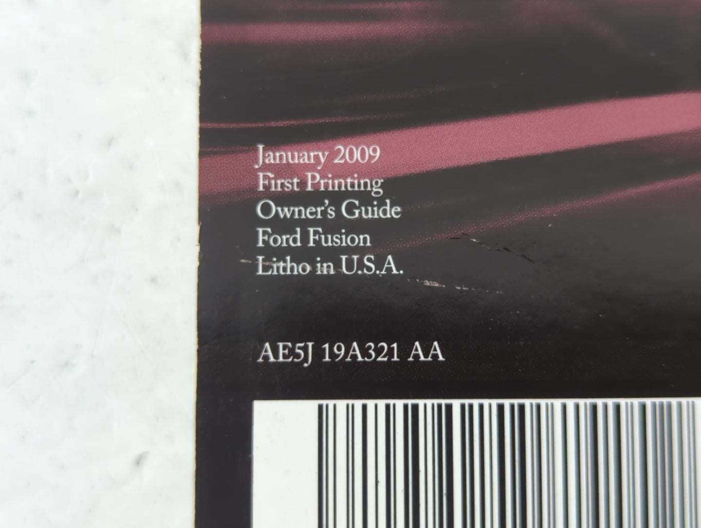 2010 Ford Fusion Owners Manual Book Guide P/N:AE5J 19A321 AA OEM Used Auto Parts - Oemusedautoparts1.com