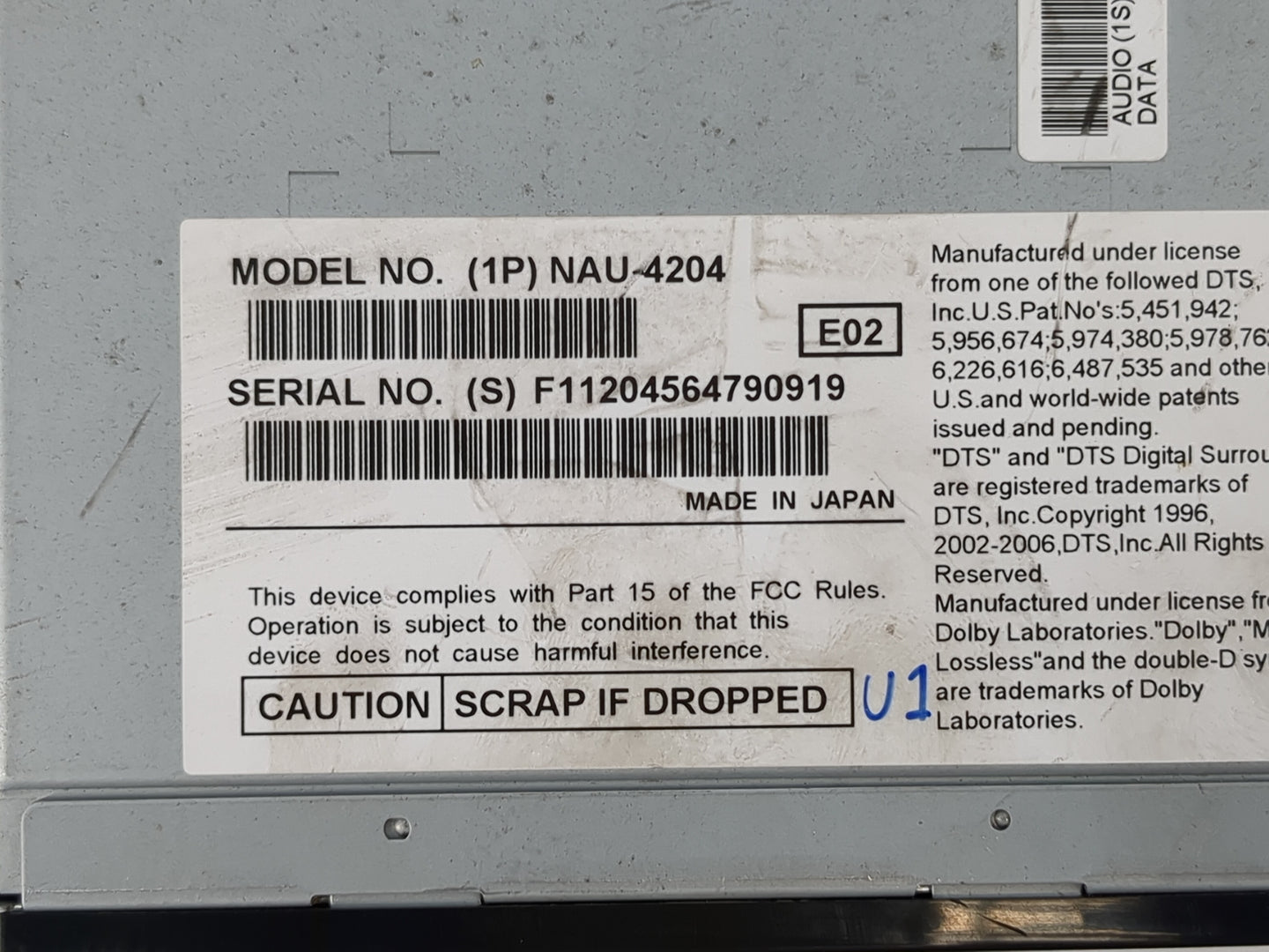 2010 Ford Fusion Radio AM FM Cd Player Receiver Replacement P/N:9E5T-19C156-DC Fits OEM Used Auto Parts - Oemusedautoparts1.