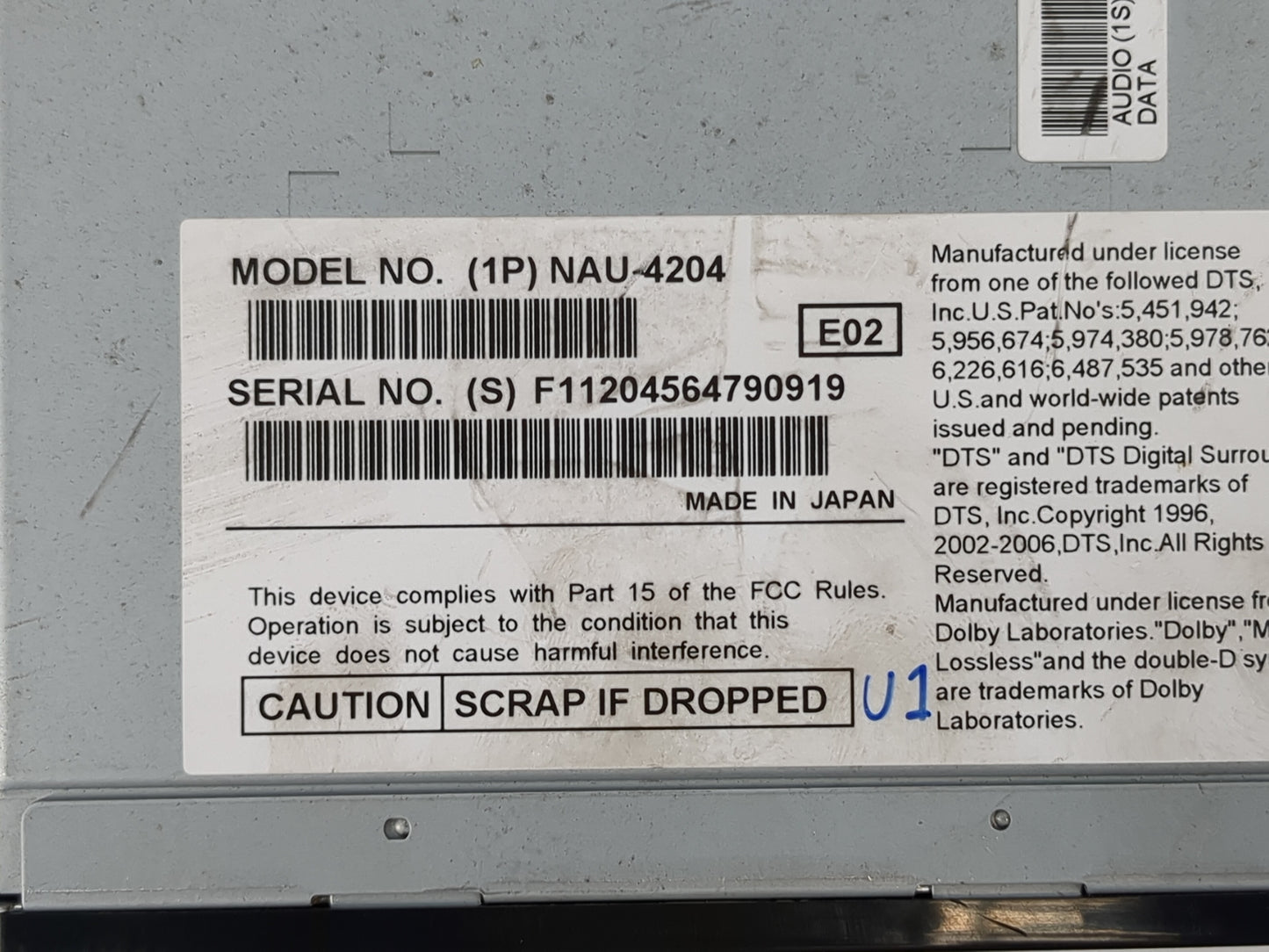 2010 Ford Fusion Radio AM FM Cd Player Receiver Replacement P/N:9E5T-19C156-DC Fits OEM Used Auto Parts - Oemusedautoparts1.