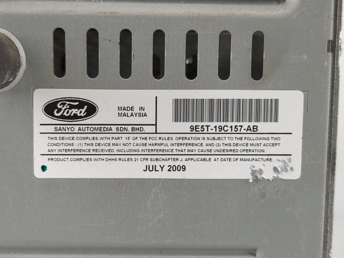 2010 Ford Fusion Radio AM FM Cd Player Receiver Replacement P/N:9E5T-19C157-AB Fits OEM Used Auto Parts - Oemusedautoparts1.