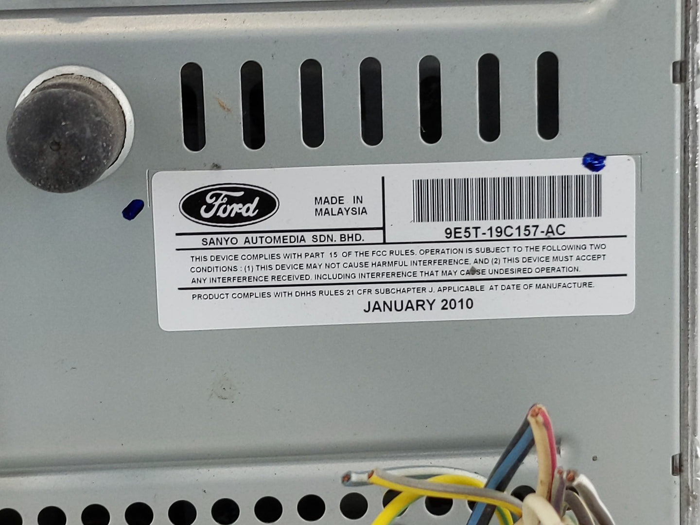 2010 Ford Fusion Radio AM FM Cd Player Receiver Replacement P/N:9E5T-19C157-AC Fits OEM Used Auto Parts - Oemusedautoparts1.