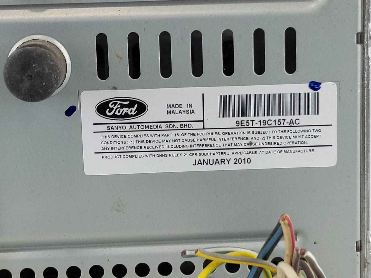 2010 Ford Fusion Radio AM FM Cd Player Receiver Replacement P/N:9E5T-19C157-AC Fits OEM Used Auto Parts - Oemusedautoparts1.