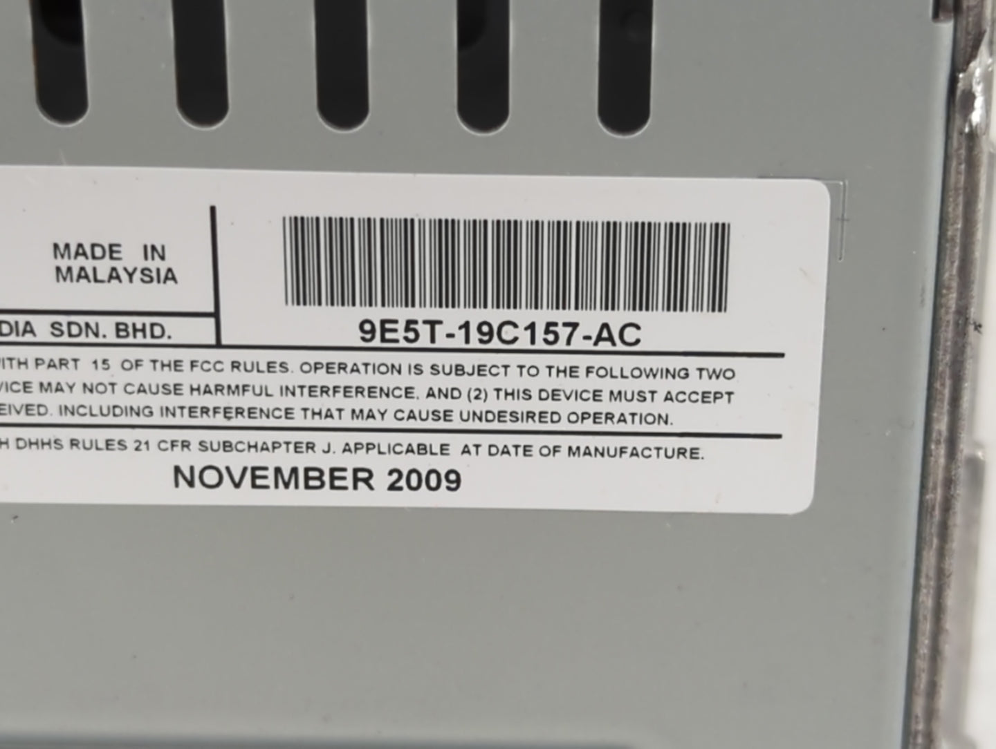 2010 Ford Fusion Radio AM FM Cd Player Receiver Replacement P/N:9E5T-19C157-AC Fits OEM Used Auto Parts - Oemusedautoparts1.