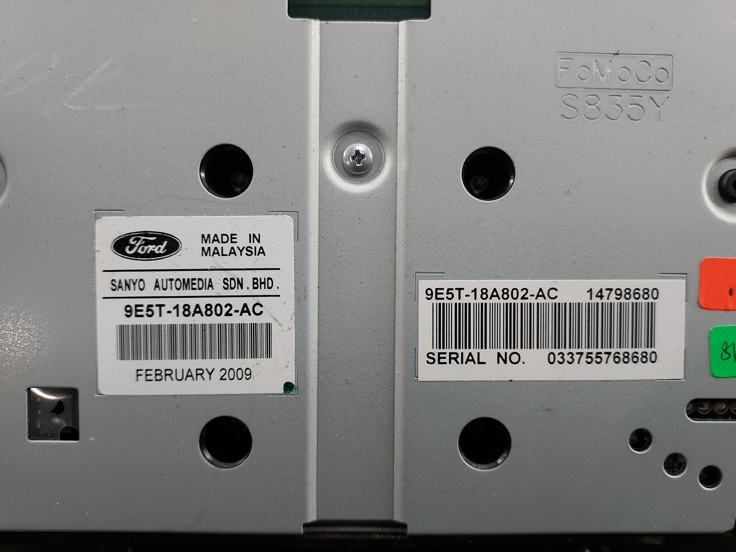 2010 Ford Fusion Radio AM FM Cd Player Receiver Replacement P/N:9E5T-18A802-AC Fits OEM Used Auto Parts - Oemusedautoparts1.
