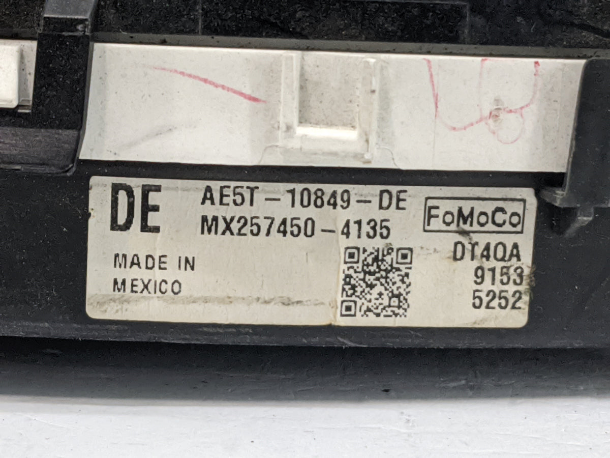 2010 Ford Fusion Instrument Cluster Speedometer Gauges P/N:AE5T-10849-DE AE5T-10849-DE Miles:136K Fits OEM Used Auto Parts -