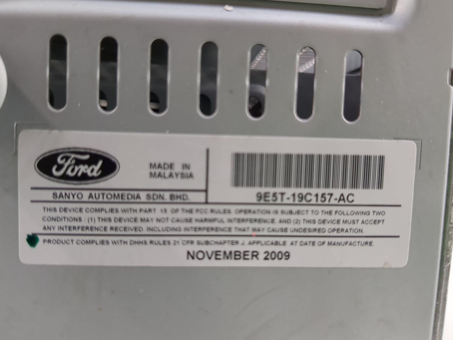 2010 Ford Fusion Radio AM FM Cd Player Receiver Replacement P/N:9E5T-19C157-AC Fits OEM Used Auto Parts - Oemusedautoparts1.