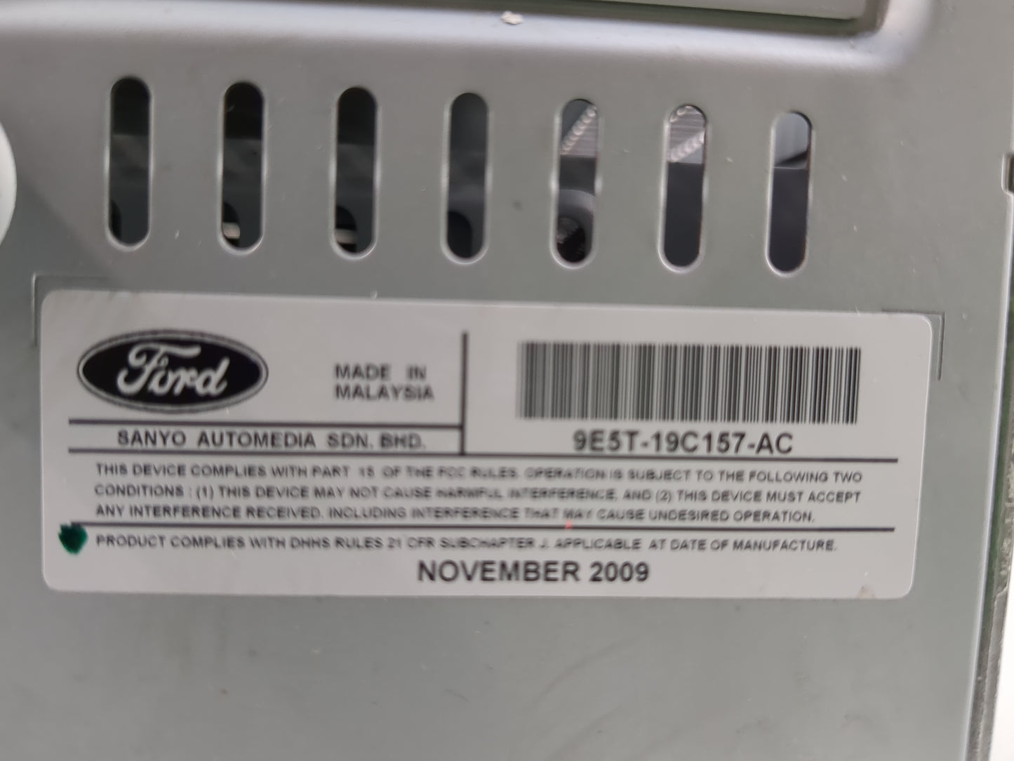 2010 Ford Fusion Radio AM FM Cd Player Receiver Replacement P/N:9E5T-19C157-AC Fits OEM Used Auto Parts - Oemusedautoparts1.