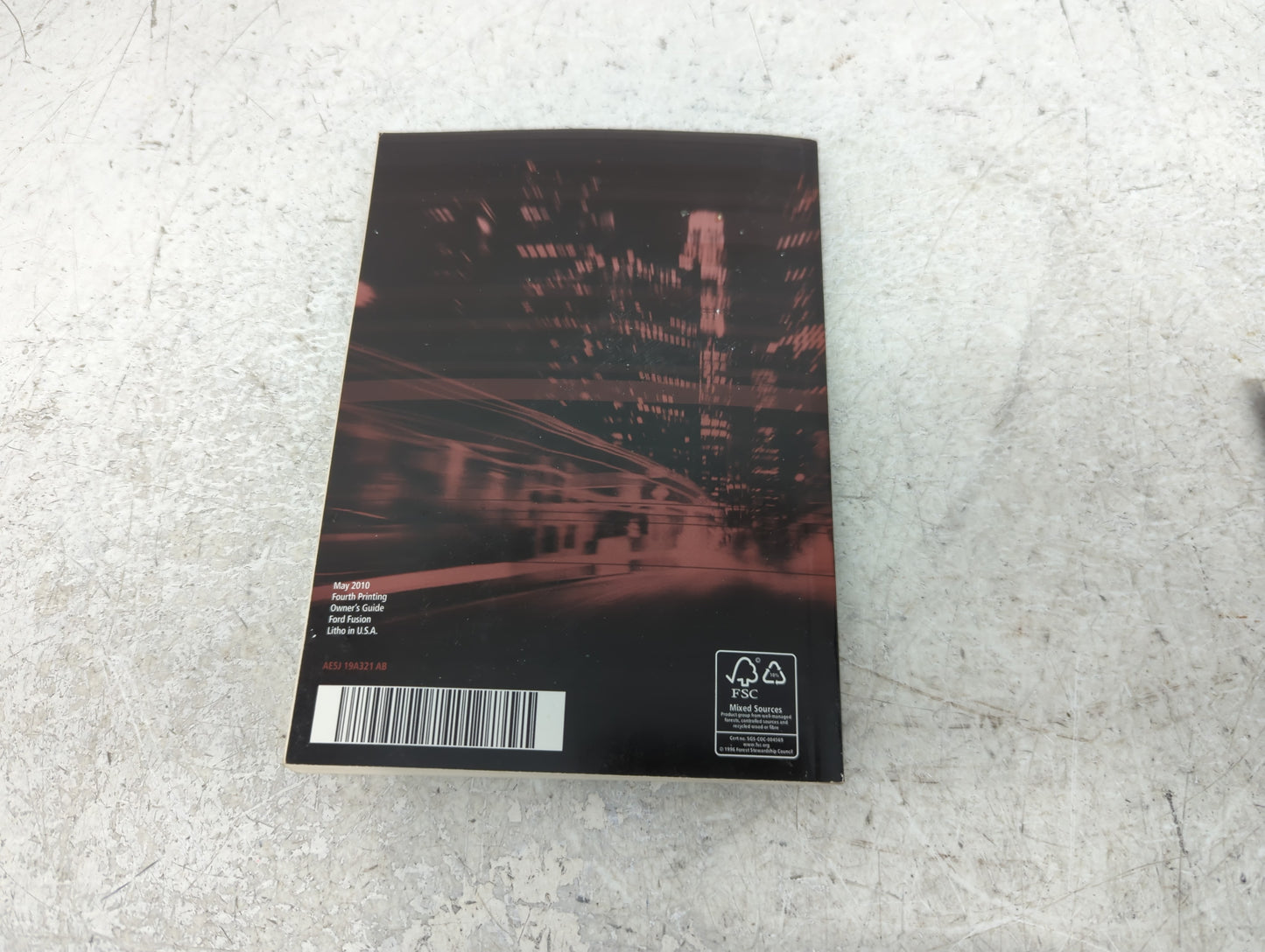 2010 Ford Fusion Owners Manual Book Guide P/N:AE5J-19A321-AB OEM Used Auto Parts - Oemusedautoparts1.com