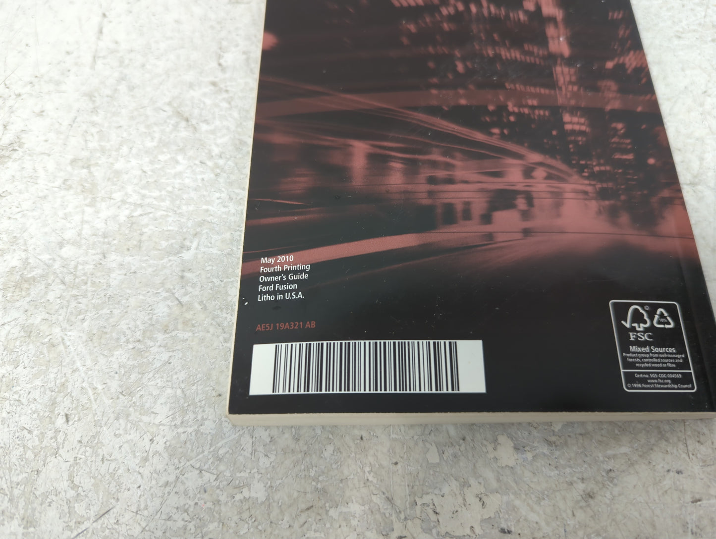 2010 Ford Fusion Owners Manual Book Guide P/N:AE5J-19A321-AB OEM Used Auto Parts - Oemusedautoparts1.com