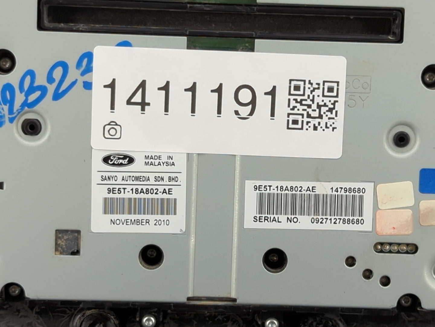 2010 Ford Fusion Radio AM FM Cd Player Receiver Replacement P/N:9E5T-18A802-EA Fits OEM Used Auto Parts - Oemusedautoparts1.
