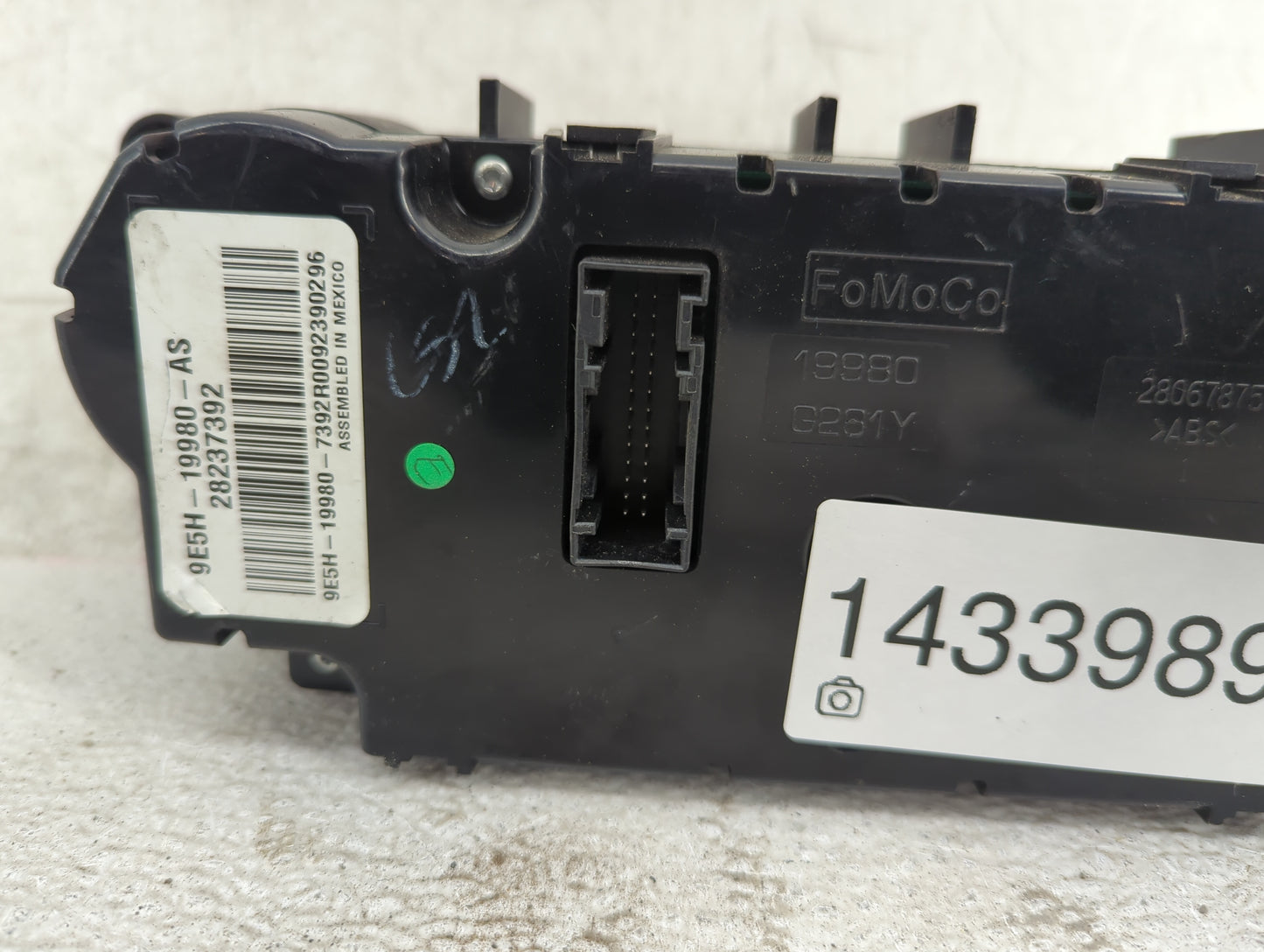 2010-2012 Ford Fusion Climate Control Module Temperature AC/Heater Replacement P/N:9E5H-19980-AS 28237392 Fits Fits 2010 201