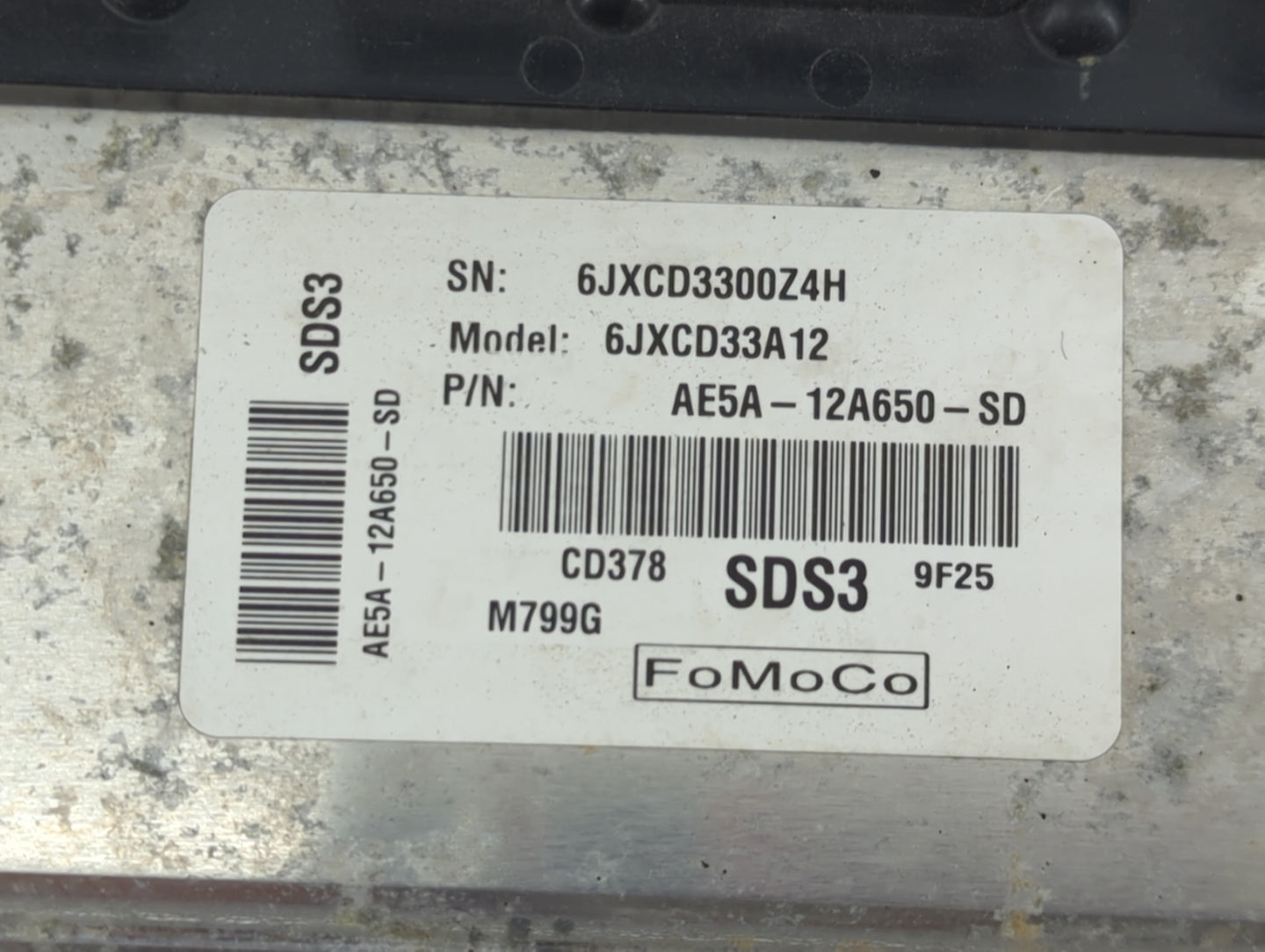 2010 Ford Fusion PCM Engine Control Computer ECU ECM PCU OEM P/N:AE5A-12A650-SD 6JXCD33A12, 6JXCD3300Z4H Fits OEM Used Auto 