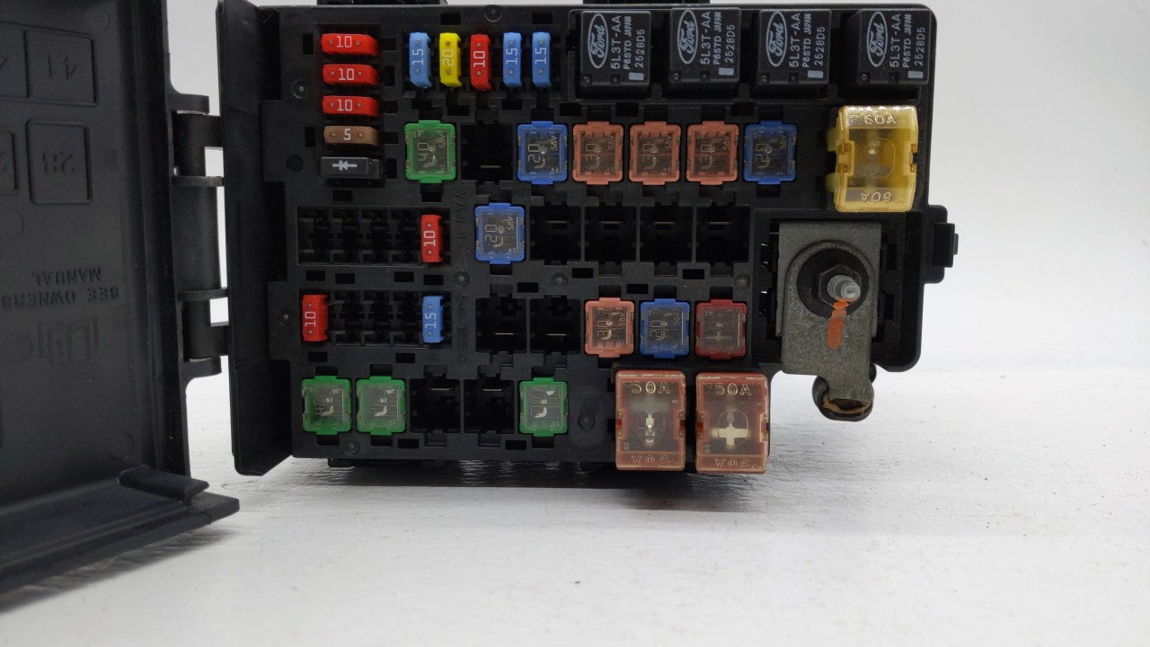 2010-2012 Ford Fusion Fusebox Fuse Box Panel Relay Module P/N:AE5T-14290-A Fits Fits 2010 2011 2012 OEM Used Auto Parts - Oe