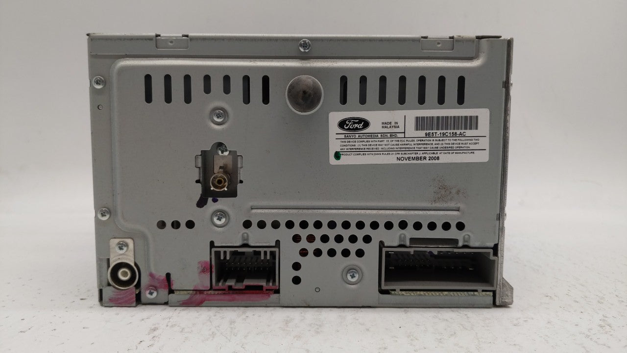 2010 Ford Fusion Radio AM FM Cd Player Receiver Replacement P/N:9E5T-19C158-AC 9E5T-19C158-AB Fits OEM Used Auto Parts - Oem