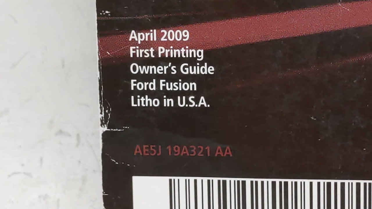 2010 Ford Fusion Owners Manual Book Guide OEM Used Auto Parts - Oemusedautoparts1.com