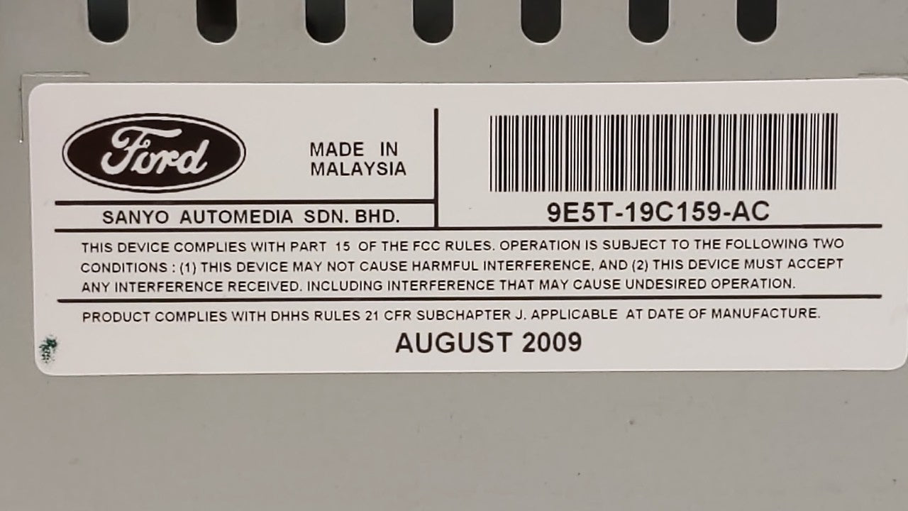 2010-2010 Ford Fusion Am Fm Cd Player Radio Receiver - Oemusedautoparts1.com