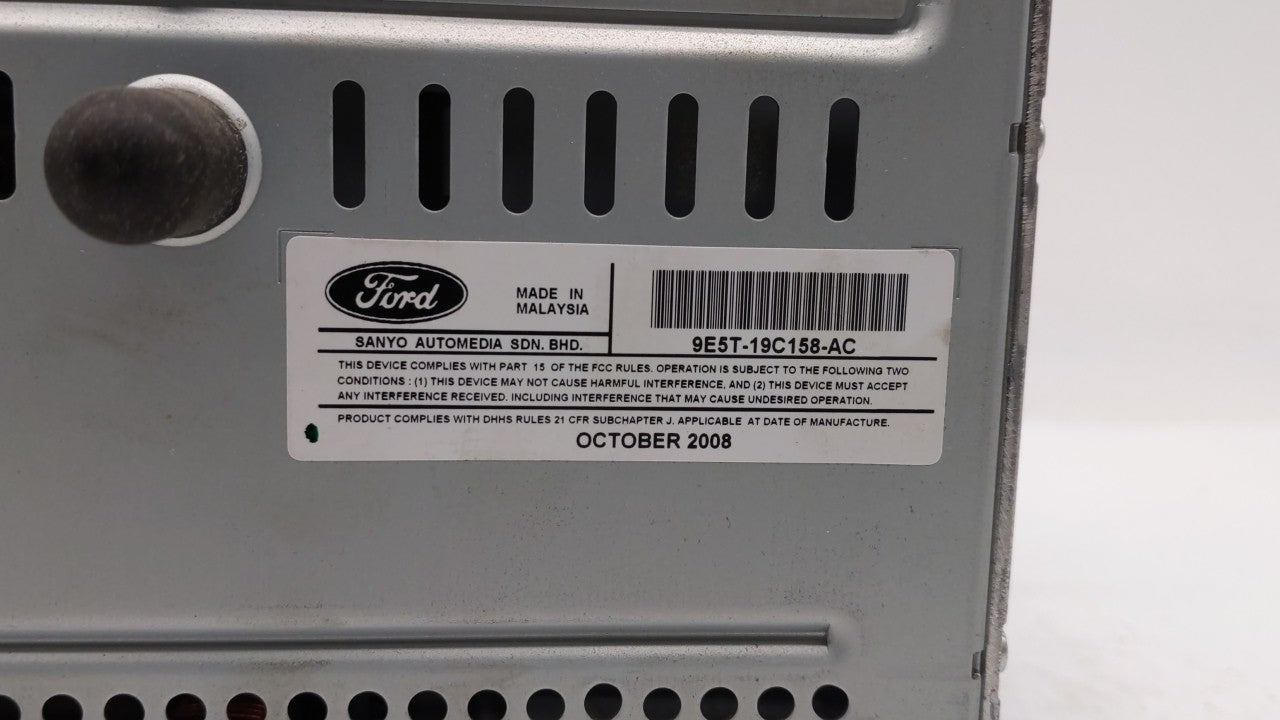 2010 Ford Fusion Radio AM FM Cd Player Receiver Replacement P/N:9E5T-19C158-AC 9E5T-19C158-AB Fits OEM Used Auto Parts - Oem