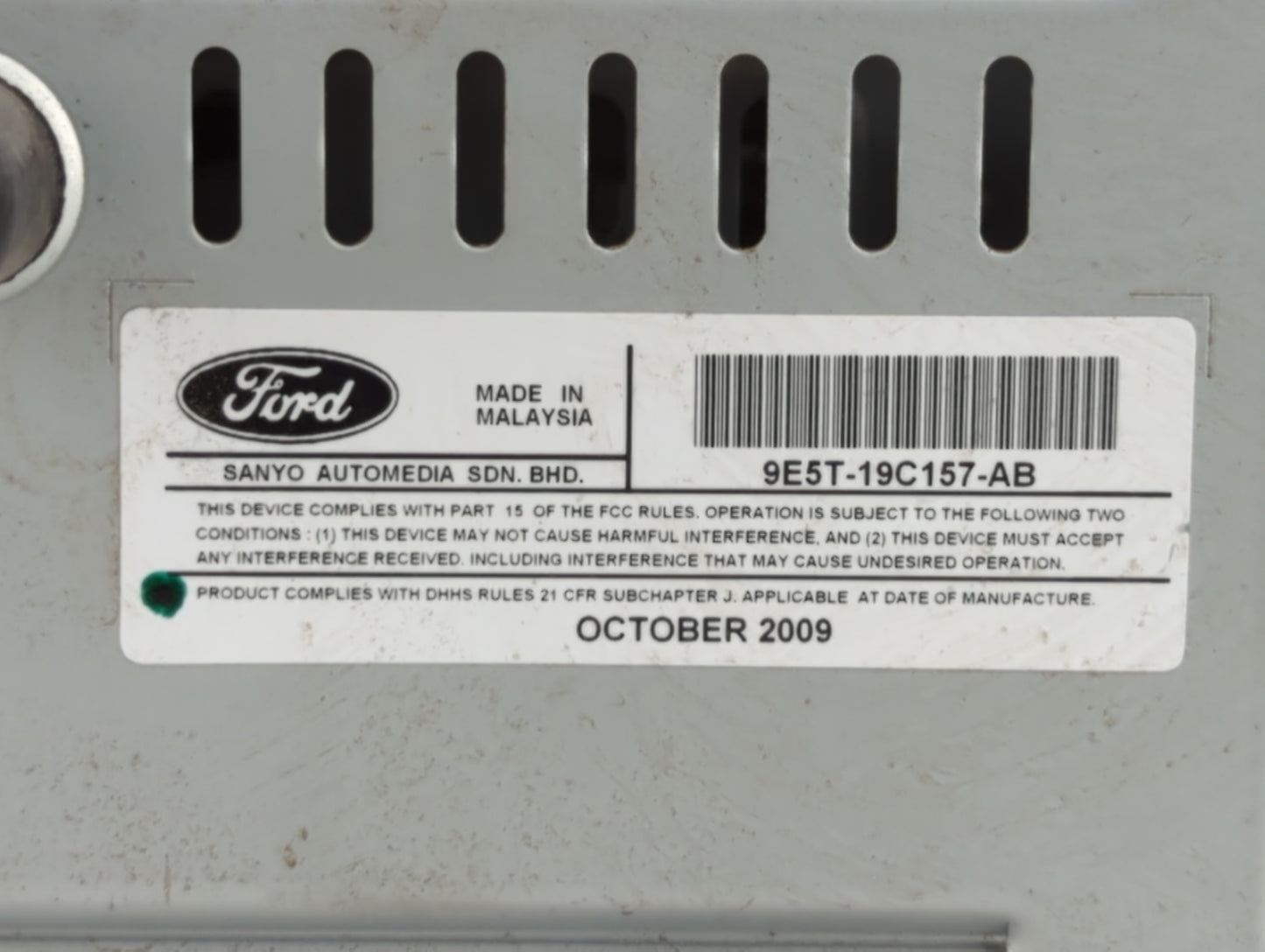 2010-2010 Ford Fusion Am Fm Cd Player Radio Receiver - Oemusedautoparts1.com