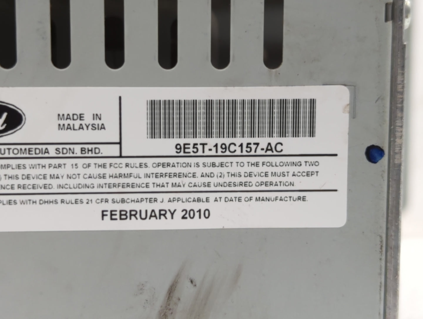 2010-2012 Ford Fusion Radio AM FM Cd Player Receiver Replacement P/N:9E5T-19C157-AC 9E5T-18A802-AE Fits Fits 2010 2011 2012 