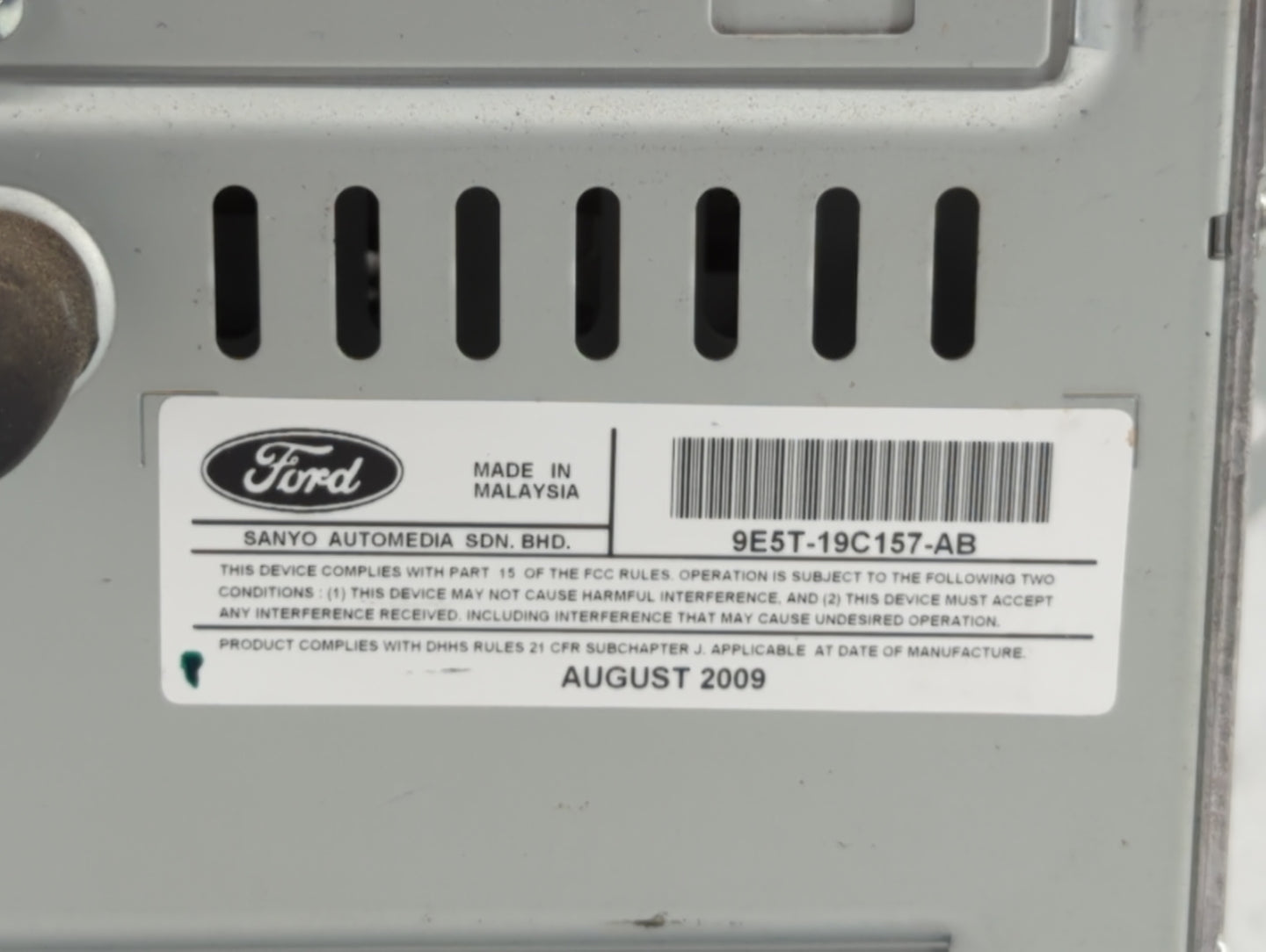 2010 Ford Fusion Radio AM FM Cd Player Receiver Replacement P/N:9E5T-19C157-AC 9E5T-19C157-AE, 9E5T-19C157-AB Fits OEM Used 