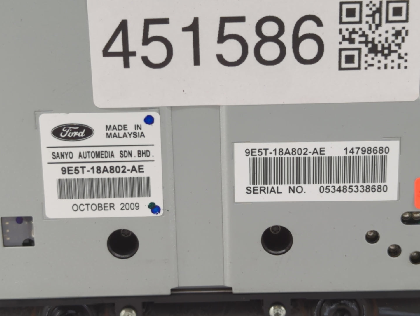2010-2012 Ford Fusion Radio Control Panel - Oemusedautoparts1.com