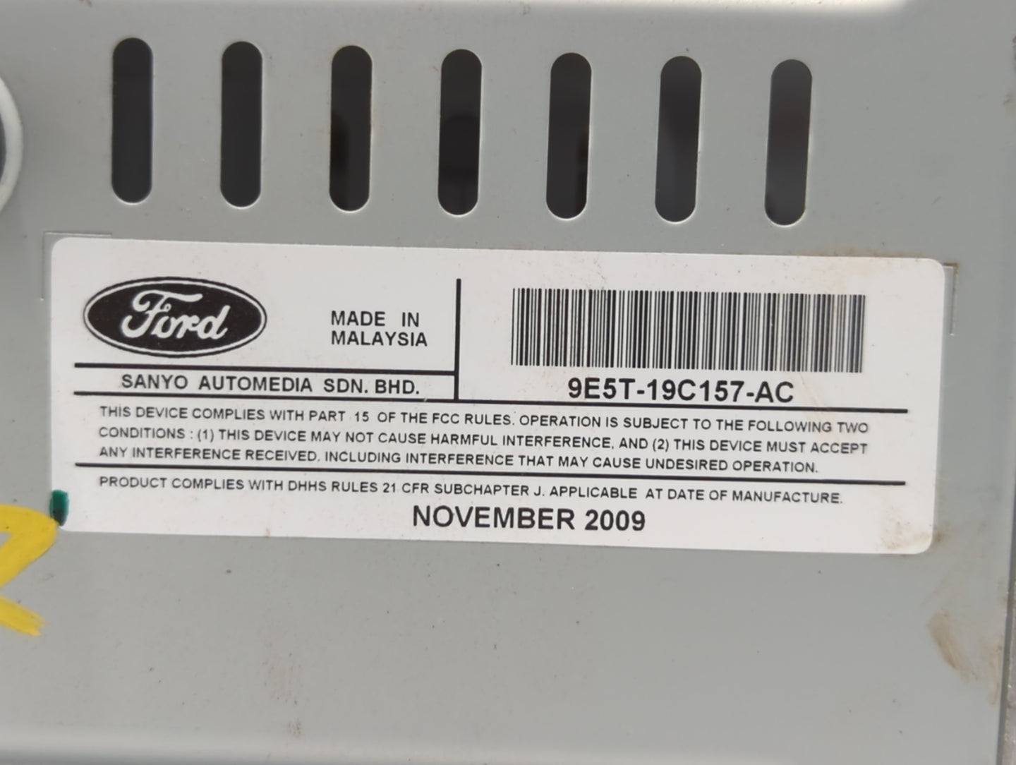 2010-2010 Ford Fusion Am Fm Cd Player Radio Receiver - Oemusedautoparts1.com
