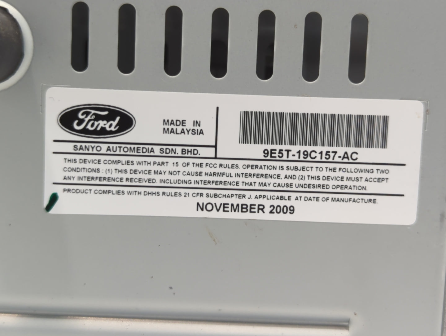 2010-2010 Ford Fusion Am Fm Cd Player Radio Receiver - Oemusedautoparts1.com