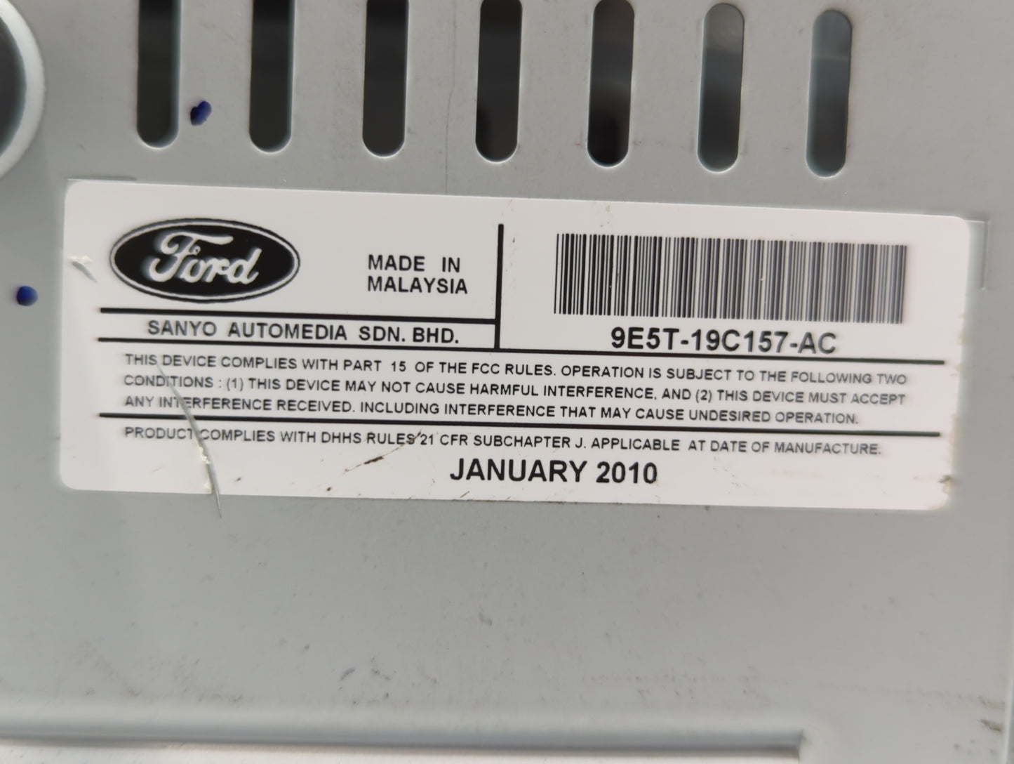 2010-2010 Ford Fusion Am Fm Cd Player Radio Receiver - Oemusedautoparts1.com