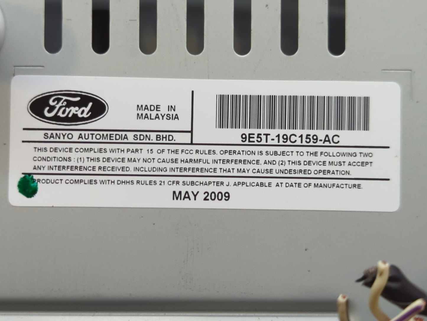 2010-2010 Ford Fusion Am Fm Cd Player Radio Receiver - Oemusedautoparts1.com